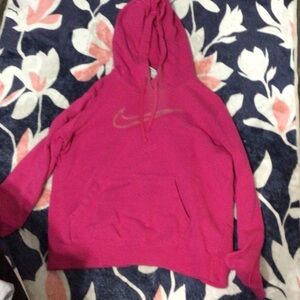 Nike Women's Fuchsia Hoodie Sweater